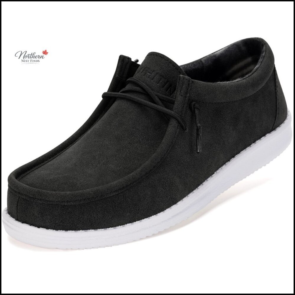 Mens Slip On Loafers Vegan Leather Foam Cushioned Lightweight